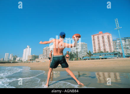 La ricreazione a Beach Durban, Sud Africa Foto Stock