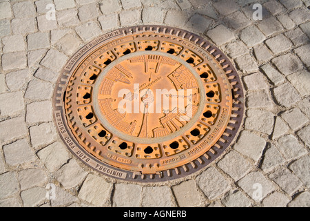 Coperchio del condotto a Berlino Foto Stock