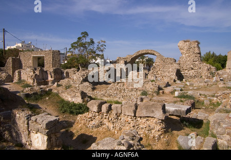 Dh archeologico occidentale della città di Kos Grecia KOS Western sito archeologico rovine tetto ad arco Foto Stock