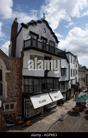 MOLLS COFFEE SHOP Cathedral Yard Square vicino EXETER DEVON REGNO UNITO Foto Stock