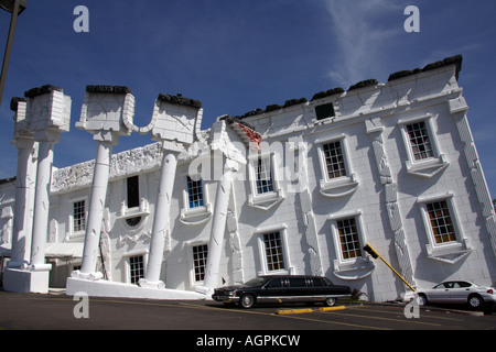 Top Secret attrazione. Wisconsin Dells. Casa bianca capovolto Foto Stock