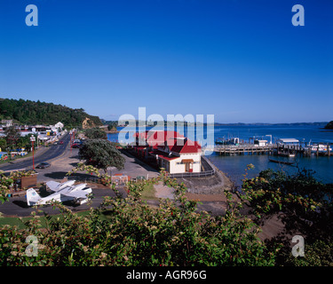 Waterfront a Paihia Northland Isola del nord della Nuova Zelanda Foto Stock