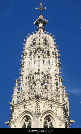 Il campanile della chiesa di Maria am Gestade chiesa a Vienna Austria Foto Stock