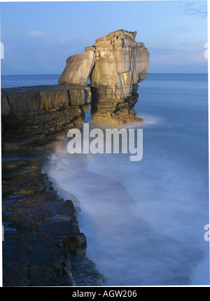 Il pulpito Rock Portland Bill, Dorset. Foto Stock