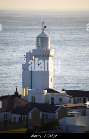 Sainte Catherine faro, Sainte Catherine punto, Isle of Wight, England, Regno Unito Foto Stock