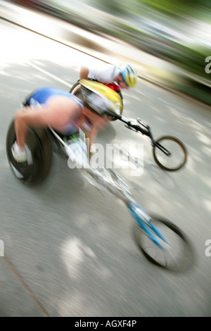 Sedia a rotelle internazionale marathon Rollstuhlmarathon Foto Stock