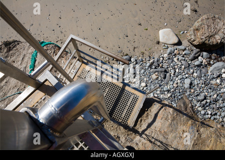 Accesso alla spiaggia di sabbia Kenneggy Cornovaglia Foto Stock