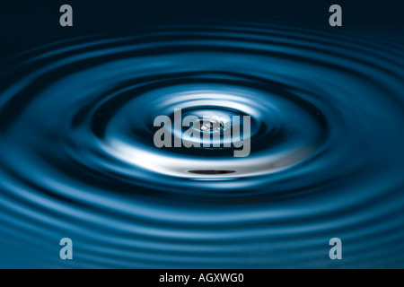 Ripples sull'acqua. Foto Stock