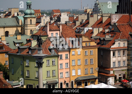 Panorama della città vecchia a Varsavia, Polonia Foto Stock
