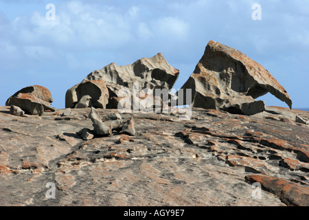 Remarkable Rocks Kirkpatrick Punto Parco Nazionale di Flinders Chase Kangaroo Island in Australia Foto Stock