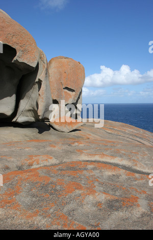 Remarkable Rocks Kirkpatrick Punto Parco Nazionale di Flinders Chase Kangaroo Island in Australia Foto Stock