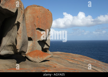 Remarkable Rocks Kirkpatrick Punto Parco Nazionale di Flinders Chase Kangaroo Island in Australia Foto Stock