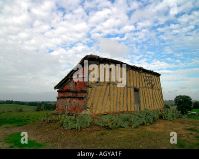 Vecchio quadro sparso su un campo di Guascogna Francia Foto Stock