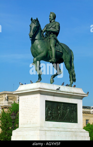 Francia - il Re di Francia Enrico IV vicino al Pont Neuf a Parigi Foto Stock