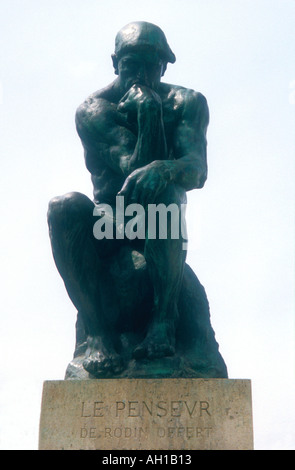 Il pensatore di Auguste Rodin Musee Museo Parigi Francia Europa Foto Stock