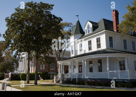 Tradizionale casa Clapperboard Amelia Island Florida U.S.A. Foto Stock
