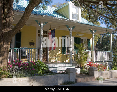 Tradizionale casa coloniale di Amelia Island Florida U.S.A. Foto Stock