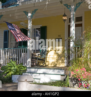 Tradizionale casa coloniale di Amelia Island Florida U.S.A. Foto Stock
