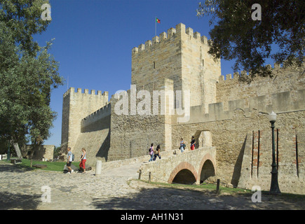 Portogallo Lisbona il Castelo de Sao Jorge castle Foto Stock