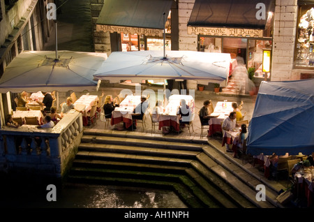 Ristorante in Canal Grande Venezia Foto Stock