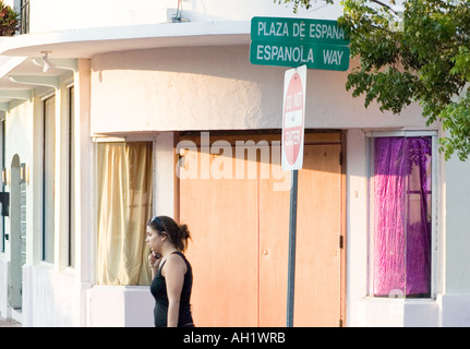 Scena di strada in Miami Beach Foto Stock