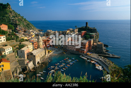 Vernazza Cinque Terre Liguria Italia Foto Stock