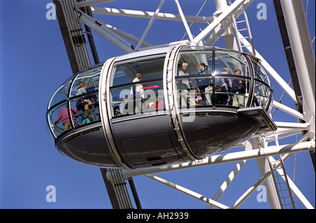 Millennium Wheel " London Eye', la capsula sul London Eye, England, Regno Unito Foto Stock