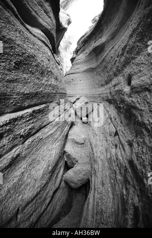 Slot canyon sulla tenda rocks trail kasha katuwe tent Rocks National Monument New Mexico Foto Stock