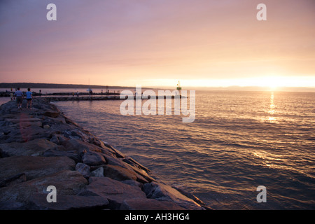 Di sera presto su Menemsha, Martha's Vineyard Foto Stock