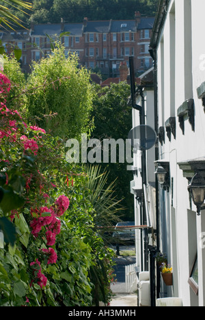 Twittens sono pittoresche stretti passaggi in Hastings Old Town East Sussex England Regno Unito Regno Unito Foto Stock