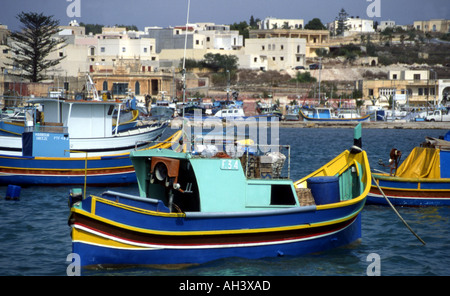 Porto di MARSAXLOKK MALTA EUROPA Foto Stock