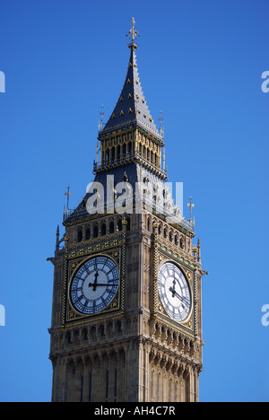 Il Big Ben, la Casa del Parlamento, Piazza del Parlamento, London, England, Regno Unito Foto Stock