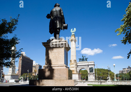 STRANAHAN statua Grand Army Plaza BROOKLYN NEW YORK CITY USA Foto Stock