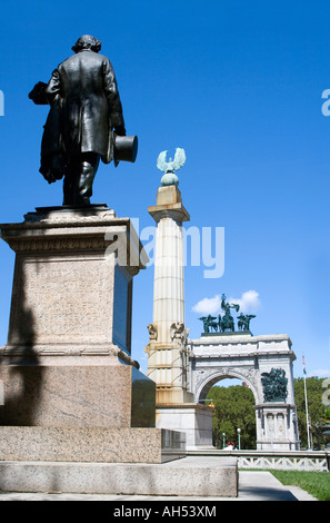 STRANAHAN statua Grand Army Plaza BROOKLYN NEW YORK CITY USA Foto Stock