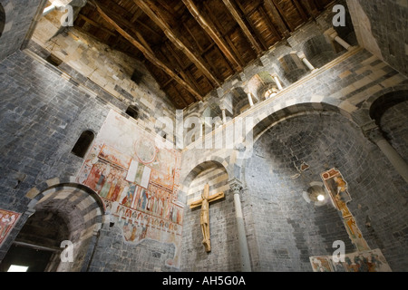 La chiesa di Santa Maria del Tiglio, Gravedona lago di Como, Lombardia, Italia Foto Stock