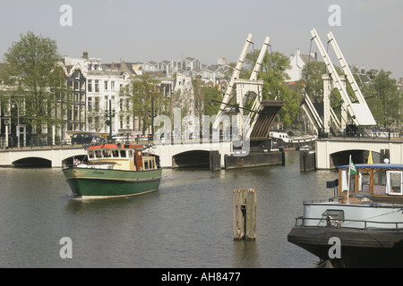 Amsterdam Olanda Magere Brug Skinny ponte sul fiume Amstel Foto Stock