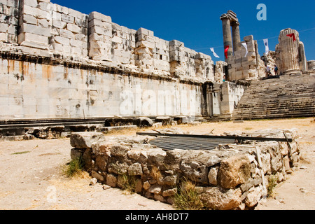 Pozzo sacro nel tempio interno - Tempio di Apollo - Didim Altinkum Turchia Foto Stock