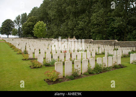 Serre strada numero 1 delle tombe di guerra del Commonwealth britannico della commissione cimitero della Prima Guerra Mondiale, serre, Somme,Francia Foto Stock