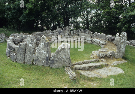 Din Lligwy preistorico insediamento di pietra Anglesey Foto Stock