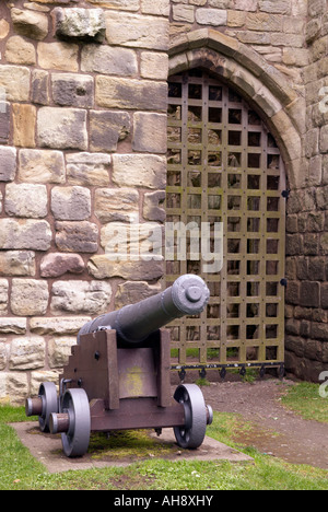 Il castello di metalli in Northumberland "Gran Bretagna" Foto Stock