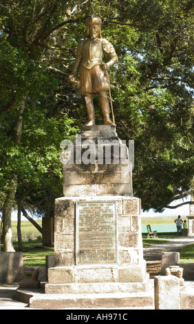 Statua di Juan Ponce de Leon St Augustine, Florida USA Foto Stock