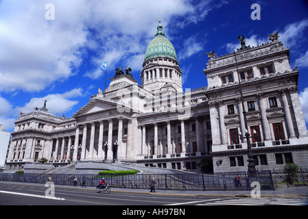 Congresso Nazionale di Palazzo e street, Buenos Aires, Argentina Foto Stock