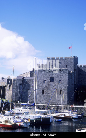 Castle Rushen Castletown Isola di Man Regno Unito Harbour Foto Stock