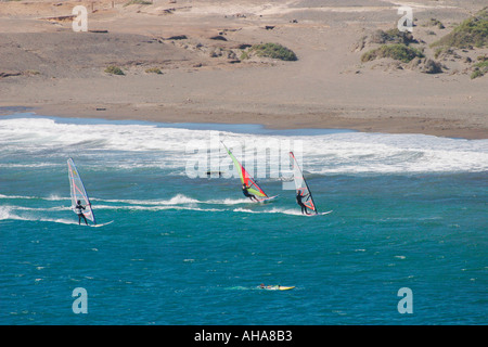 Windsurf El Medano Tenerife Isole Canarie Spagna Foto Stock