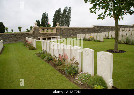 Serre strada numero 1 delle tombe di guerra del Commonwealth britannico della commissione cimitero della Prima Guerra Mondiale, serre, Somme,Francia Foto Stock