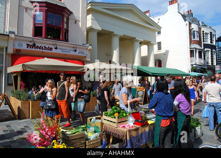 Street Food Festival, le corsie, Brighton East Sussex, England, Regno Unito Foto Stock