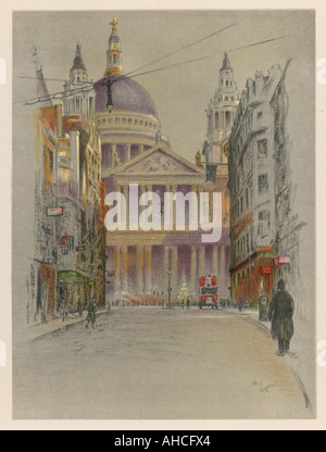 St Pauls Cathedral 1924 Foto Stock