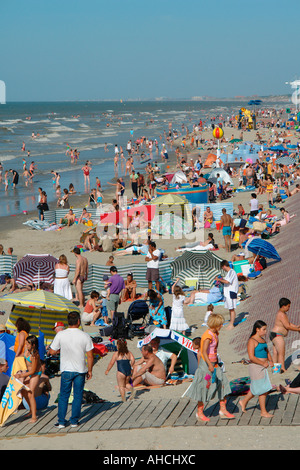 La spiaggia di Malo les Bains, vicino a Dunkerque (Dunkerque-Flanders-Francia) Foto Stock