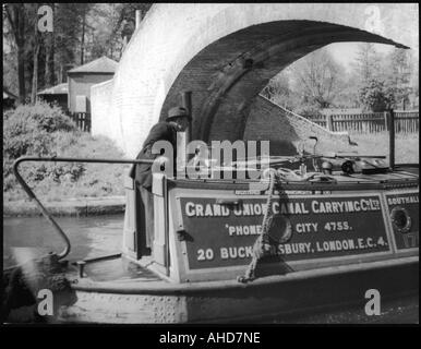 Chiatta sul fiume Gade Foto Stock