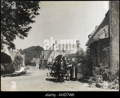 Cotswolds Village scena Foto Stock